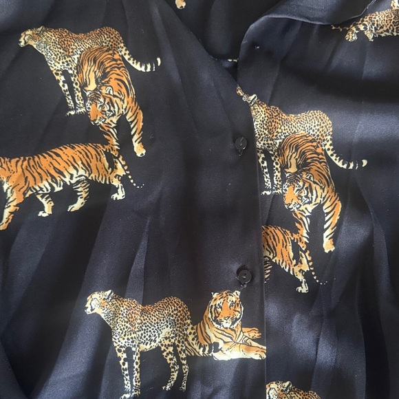 Zara Black Dress with Tiger Pattern - Picture 6 of 9